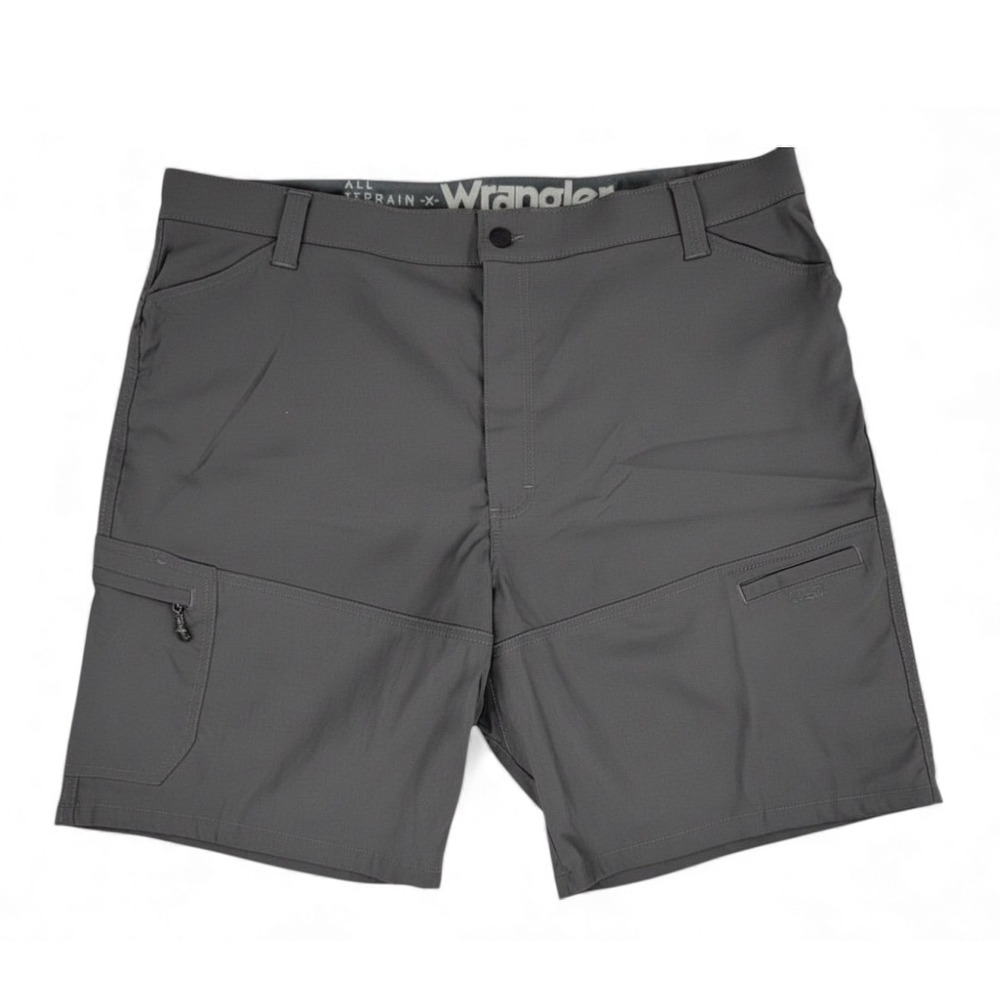 WRANGLER ATG All Terrain Gear GRAY CARGO SHORTS Work Hiking Stretch Quick Dry 42